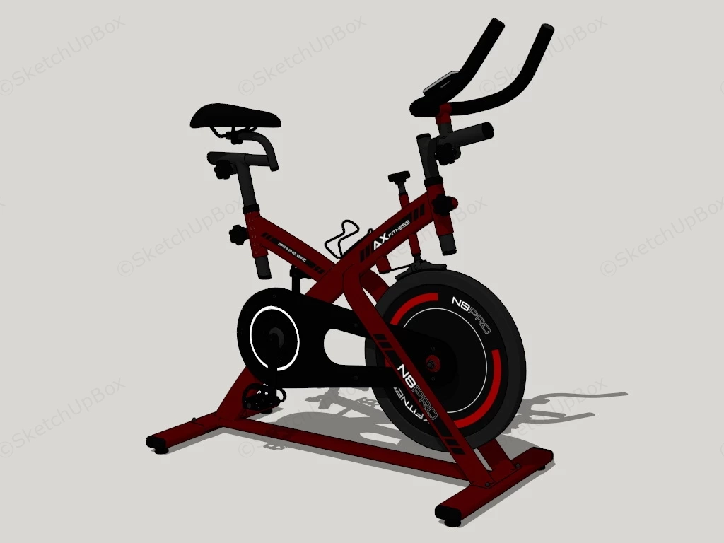 Stationary Exercise Bicycle sketchup model preview - SketchupBox