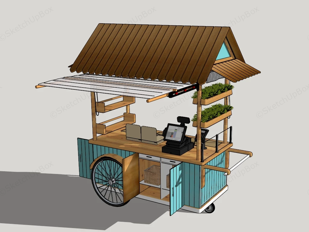 Street Food Cart sketchup model preview - SketchupBox