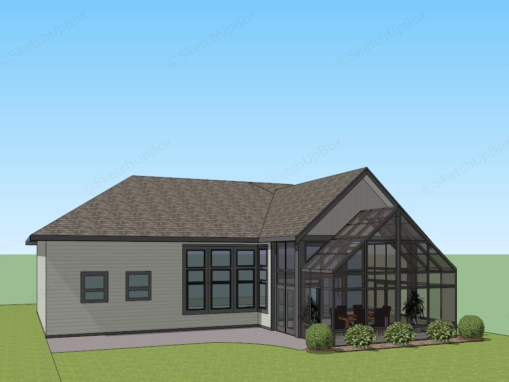 Sunroom Addition Design sketchup model preview - SketchupBox