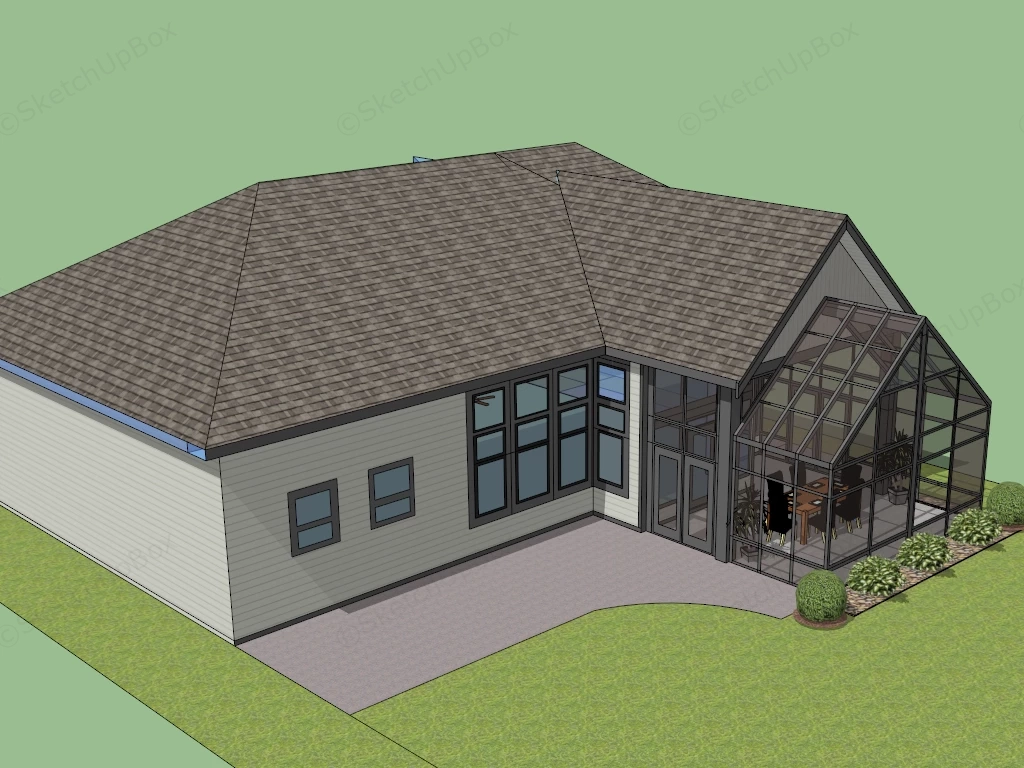 Sunroom Addition Design sketchup model preview - SketchupBox