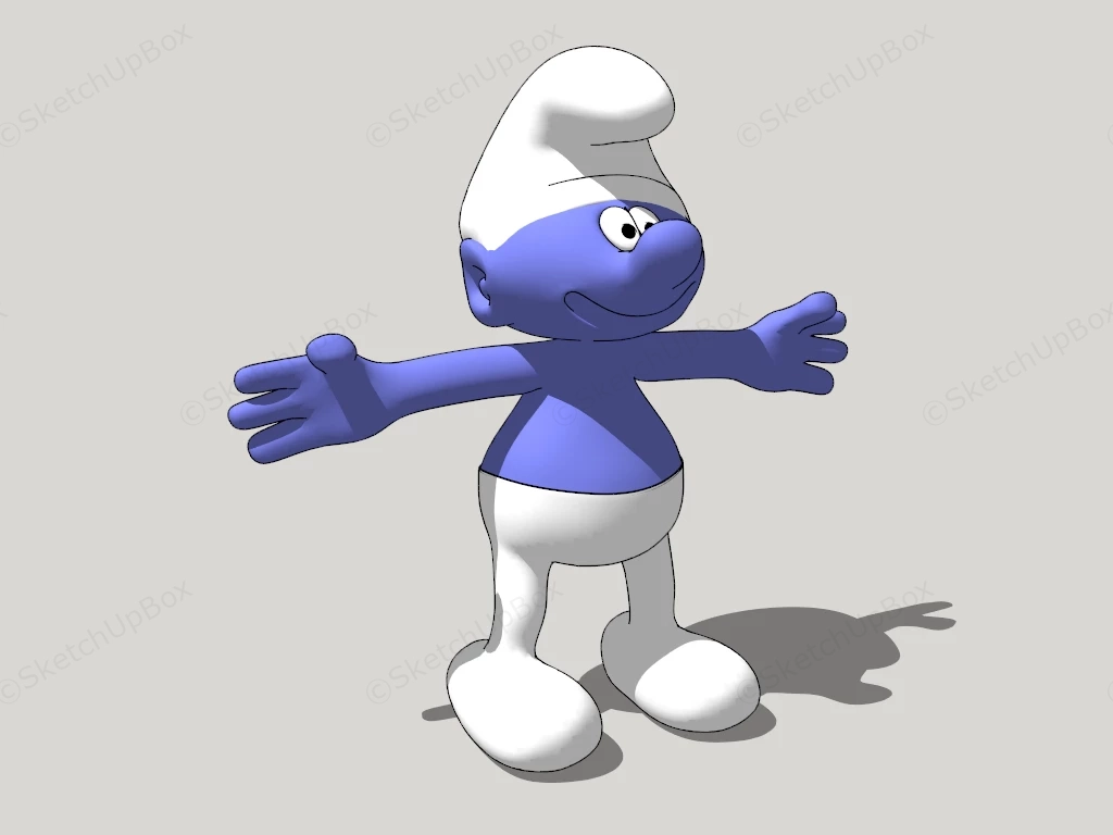 Smurfs Plush Toy sketchup model preview - SketchupBox