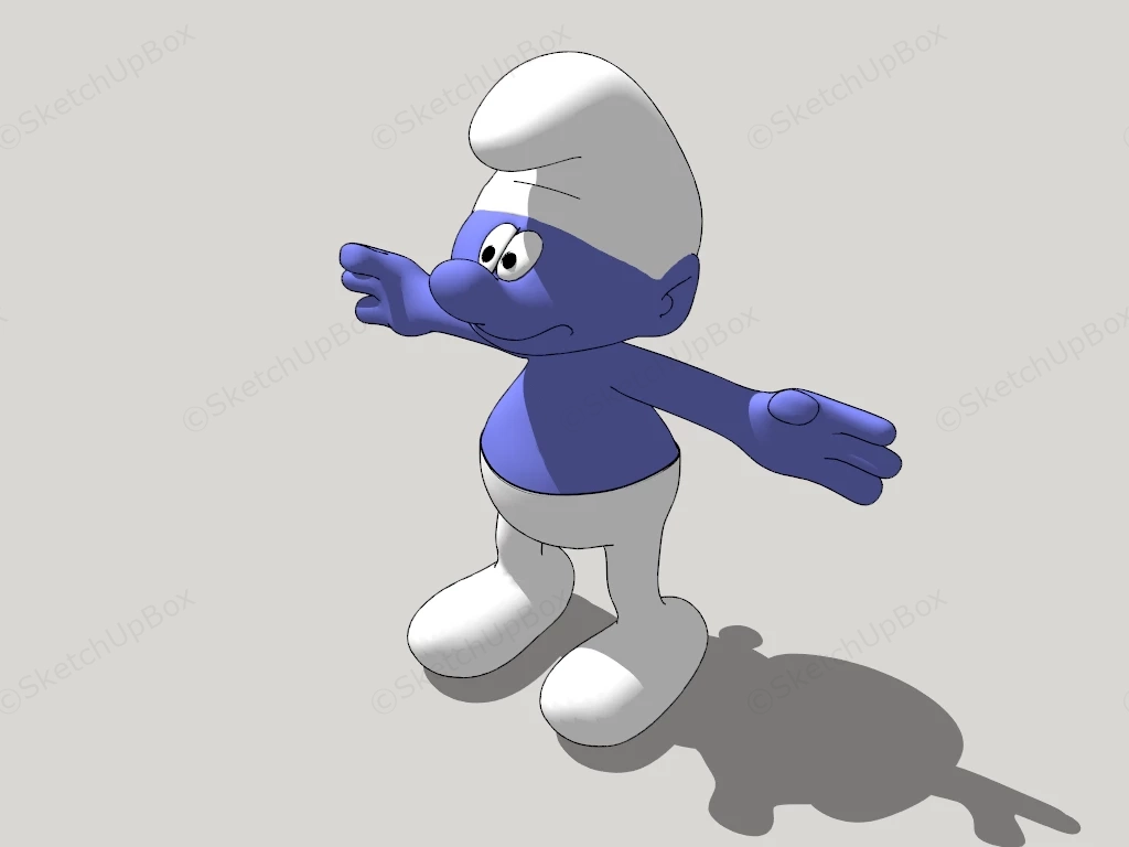 Smurfs Plush Toy sketchup model preview - SketchupBox