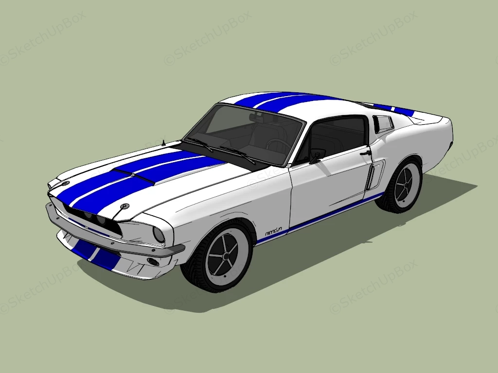 1965 Shelby Mustang GT350 sketchup model preview - SketchupBox