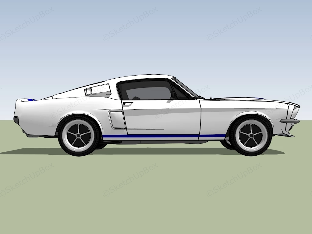 1965 Shelby Mustang GT350 sketchup model preview - SketchupBox