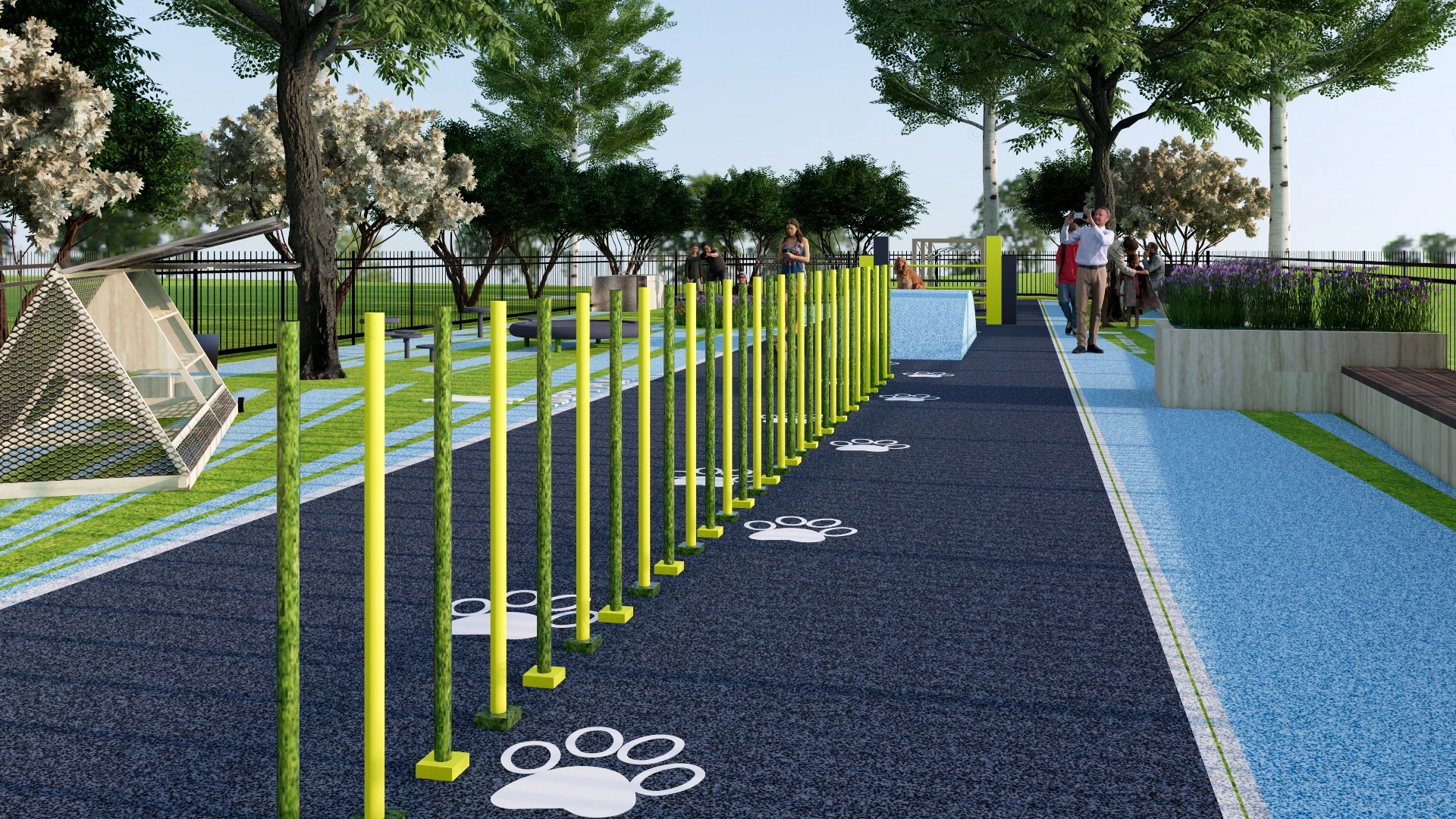 Community Dog Park sketchup model preview - SketchupBox
