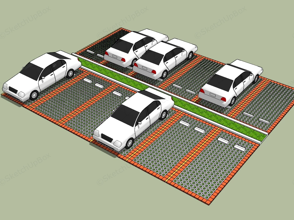 Parking Lot Design sketchup model preview - SketchupBox
