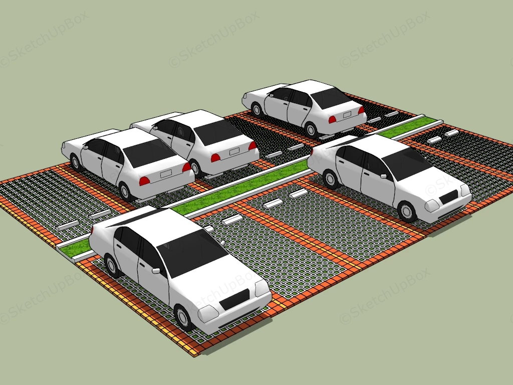 Parking Lot Design sketchup model preview - SketchupBox