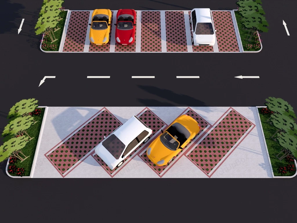 Small Car Park sketchup model preview - SketchupBox