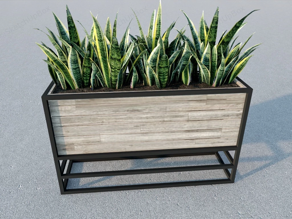 Raised Planter Box sketchup model preview - SketchupBox