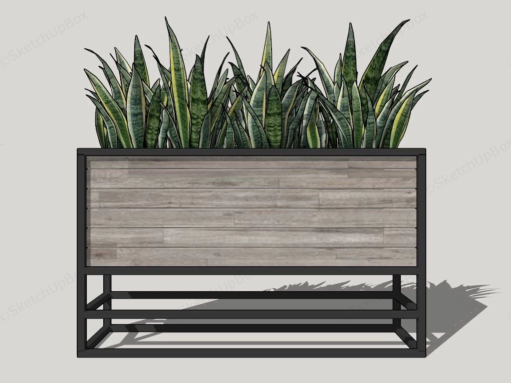 Raised Planter Box sketchup model preview - SketchupBox