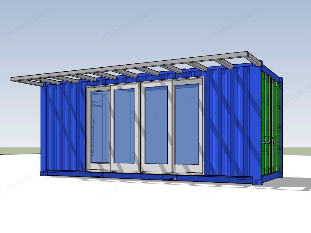 Portable Container Office sketchup model preview - SketchupBox