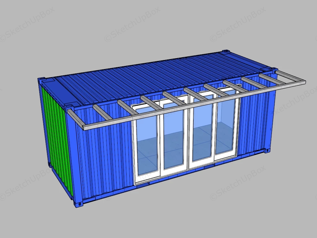 Portable Container Office sketchup model preview - SketchupBox