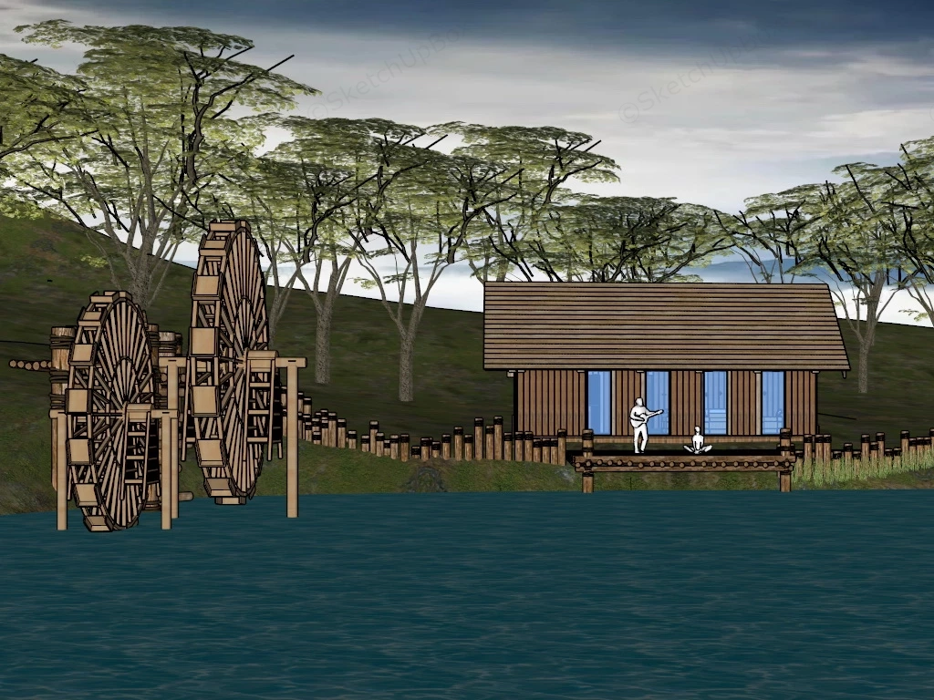 Lakeside Cabin sketchup model preview - SketchupBox