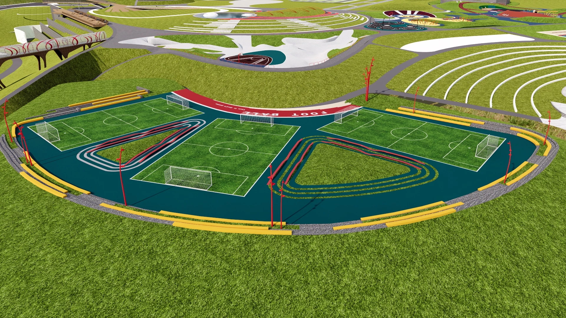 Recreation And Sports Park sketchup model preview - SketchupBox