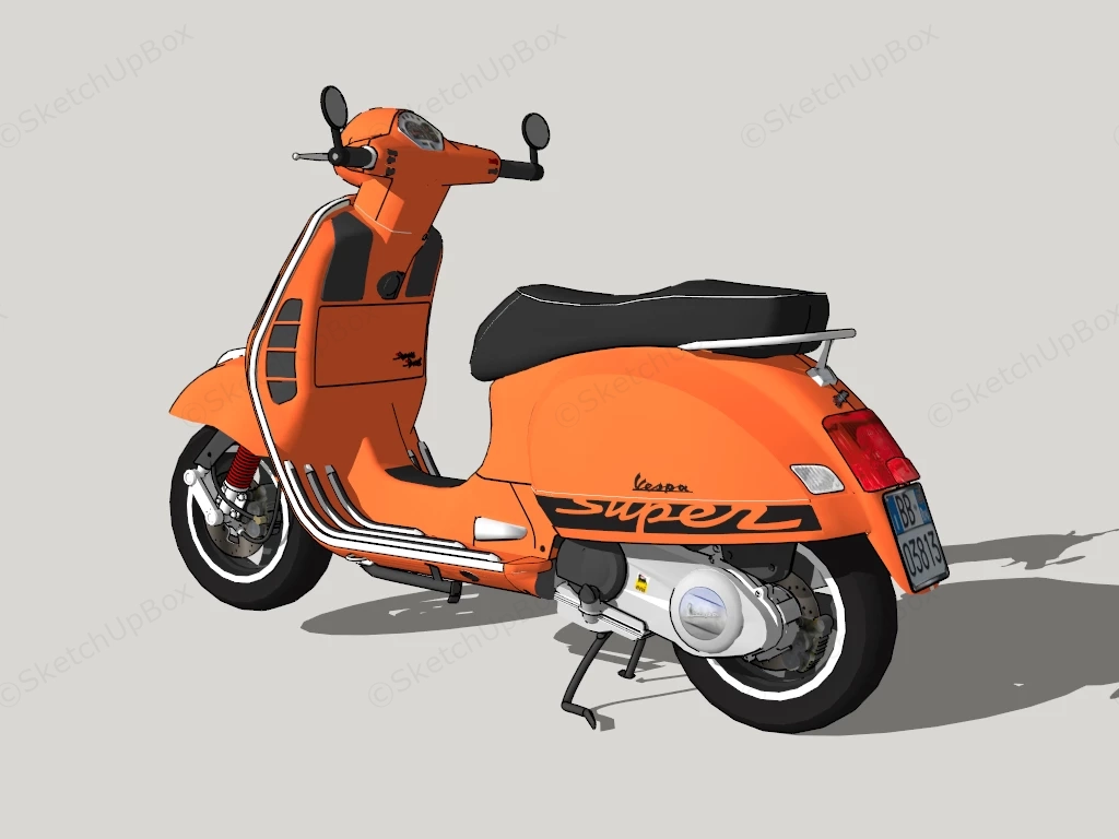 Vespa 180 Super Sport sketchup model preview - SketchupBox