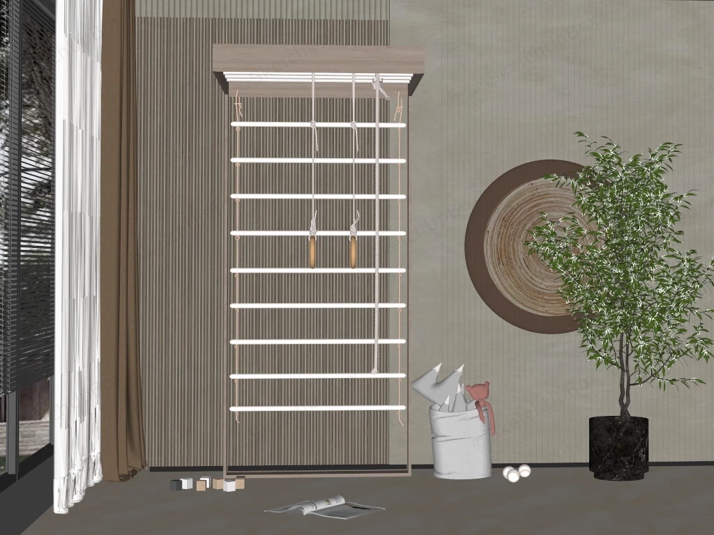 Indoor Climbing Frame sketchup model preview - SketchupBox