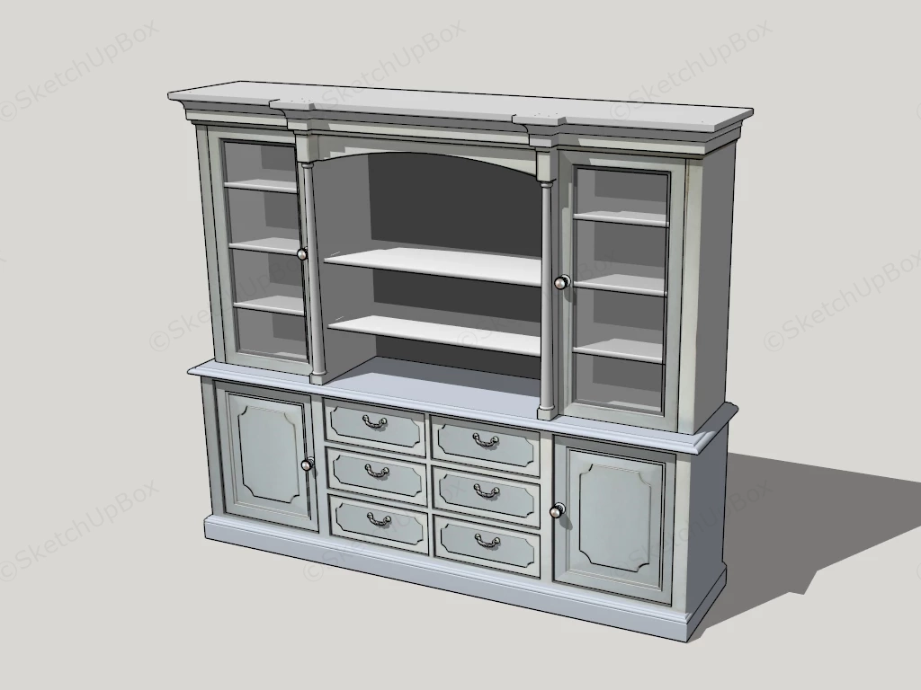 Large Living Room Storage Cupboard sketchup model preview - SketchupBox