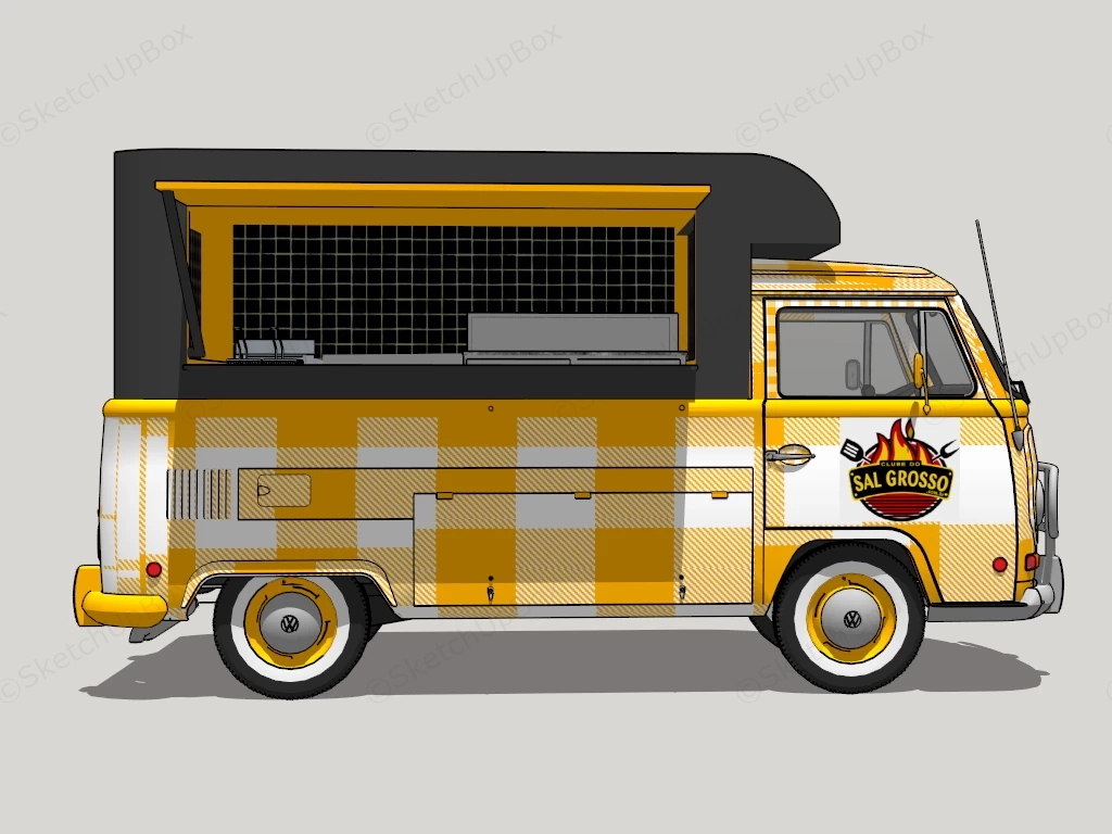 Street Food Van sketchup model preview - SketchupBox