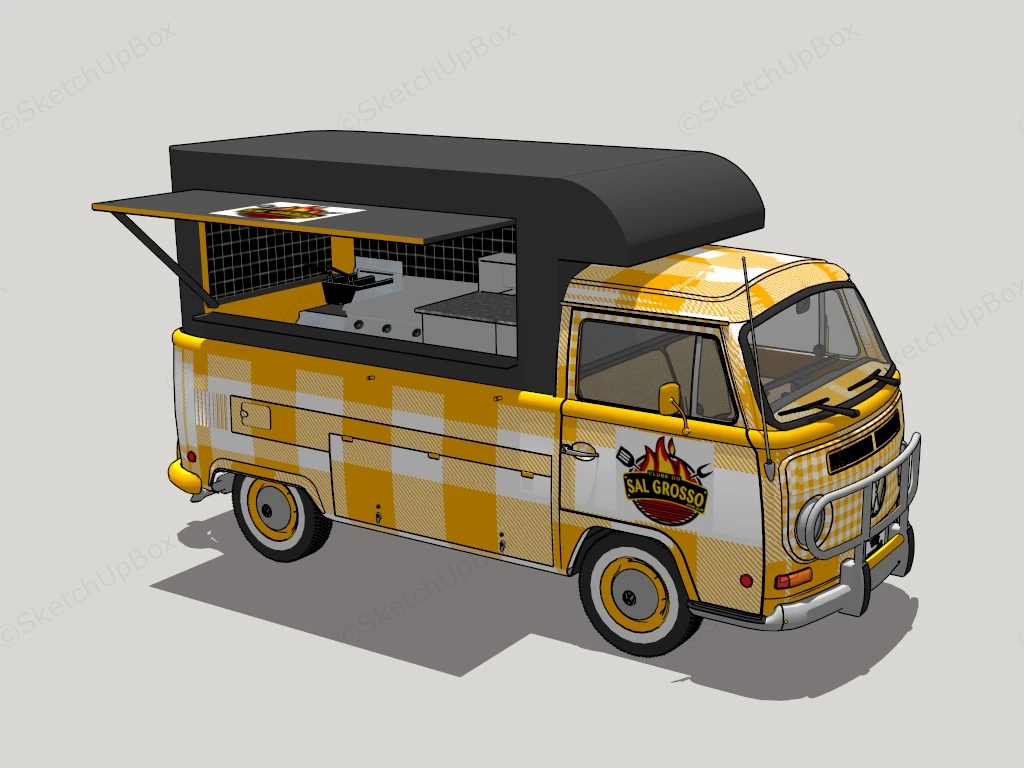 Street Food Van sketchup model preview - SketchupBox
