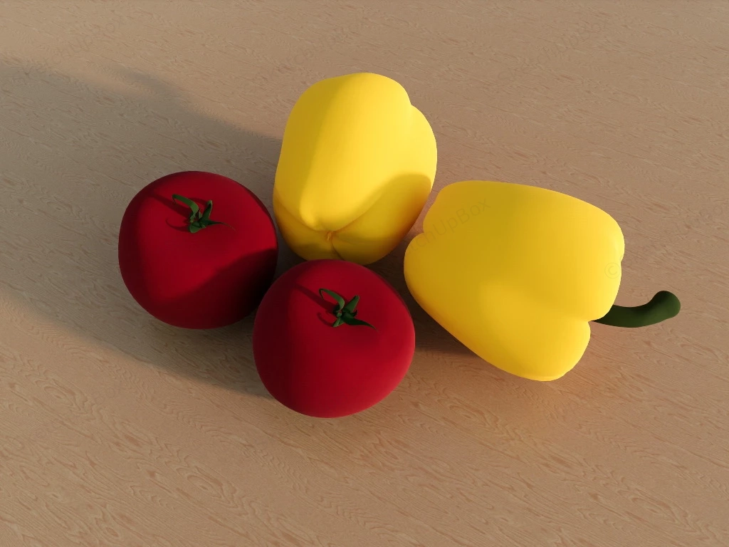 Tomatoes And Sweet Peppers sketchup model preview - SketchupBox