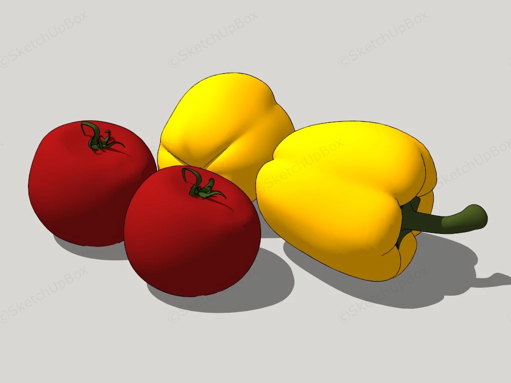 Tomatoes And Sweet Peppers sketchup model preview - SketchupBox