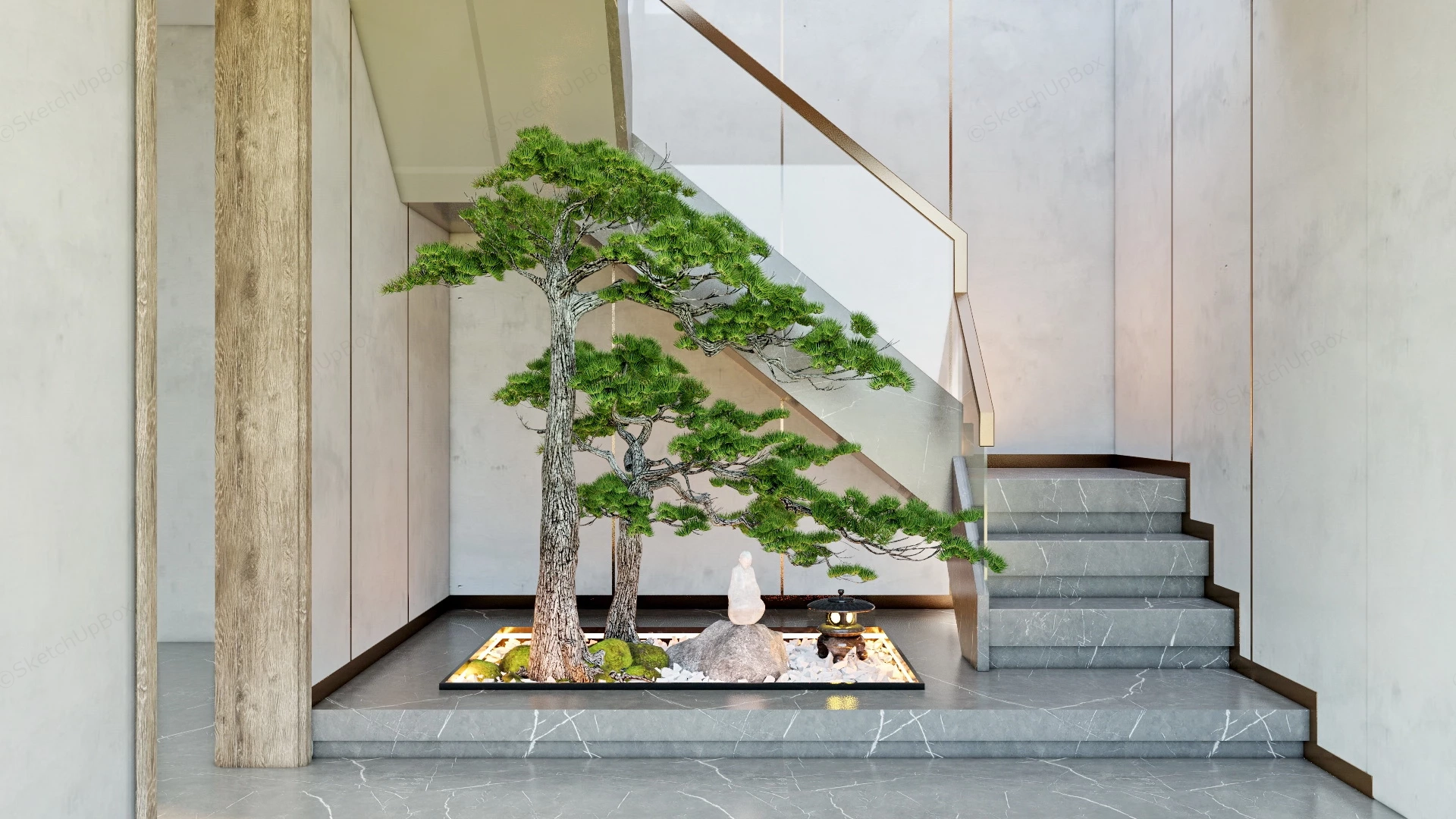Under Stair Garden Design sketchup model preview - SketchupBox