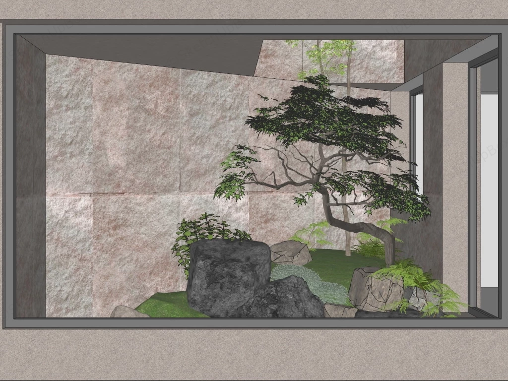Indoor Glass Garden sketchup model preview - SketchupBox