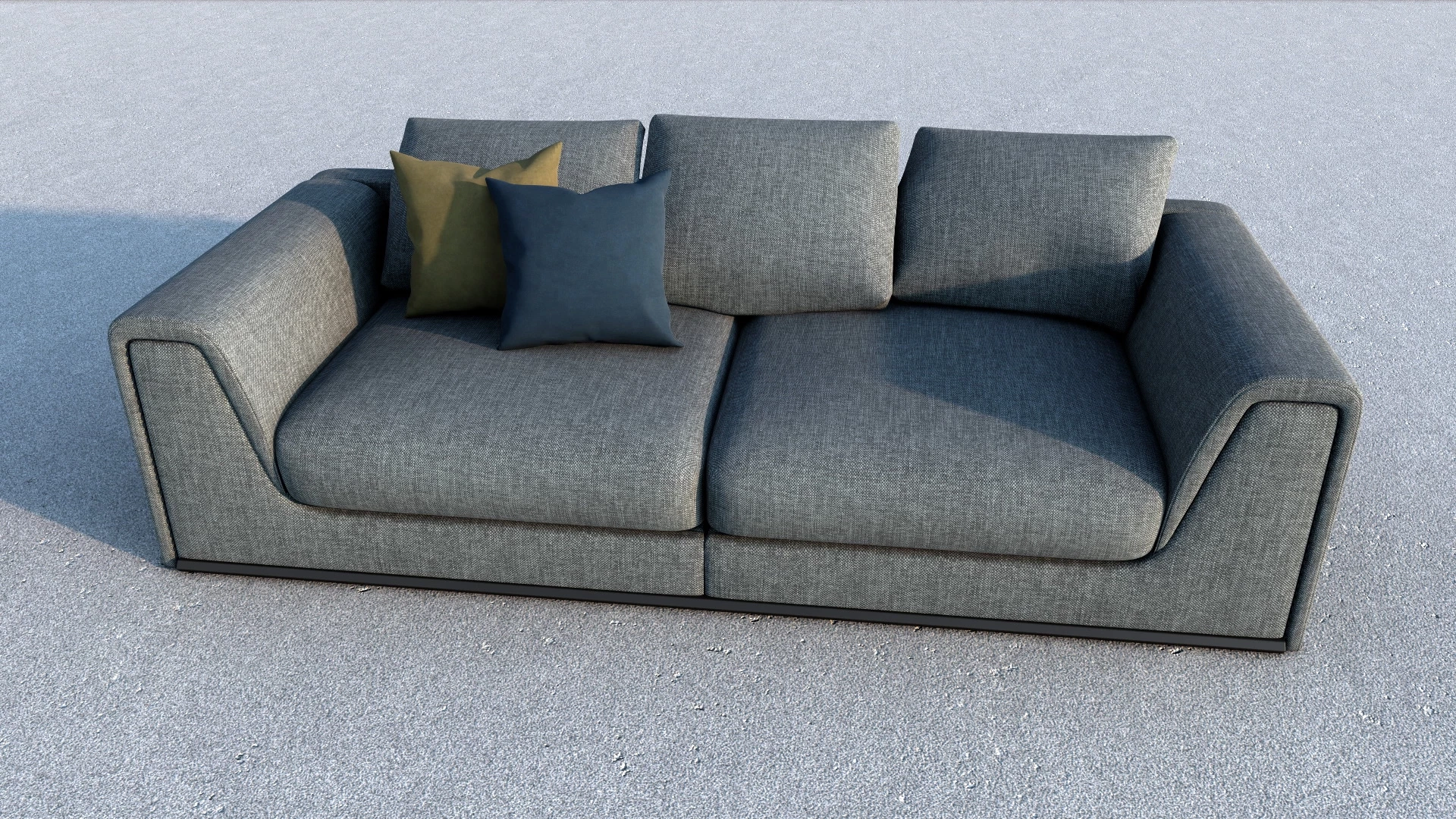 Upholstered Fabric Loveseat sketchup model preview - SketchupBox