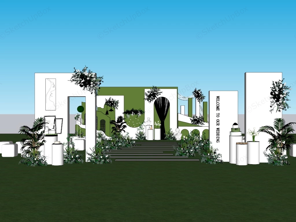 Outdoor Wedding Idea sketchup model preview - SketchupBox