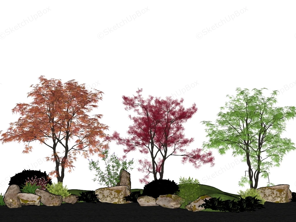 Fall Landscape Idea sketchup model preview - SketchupBox
