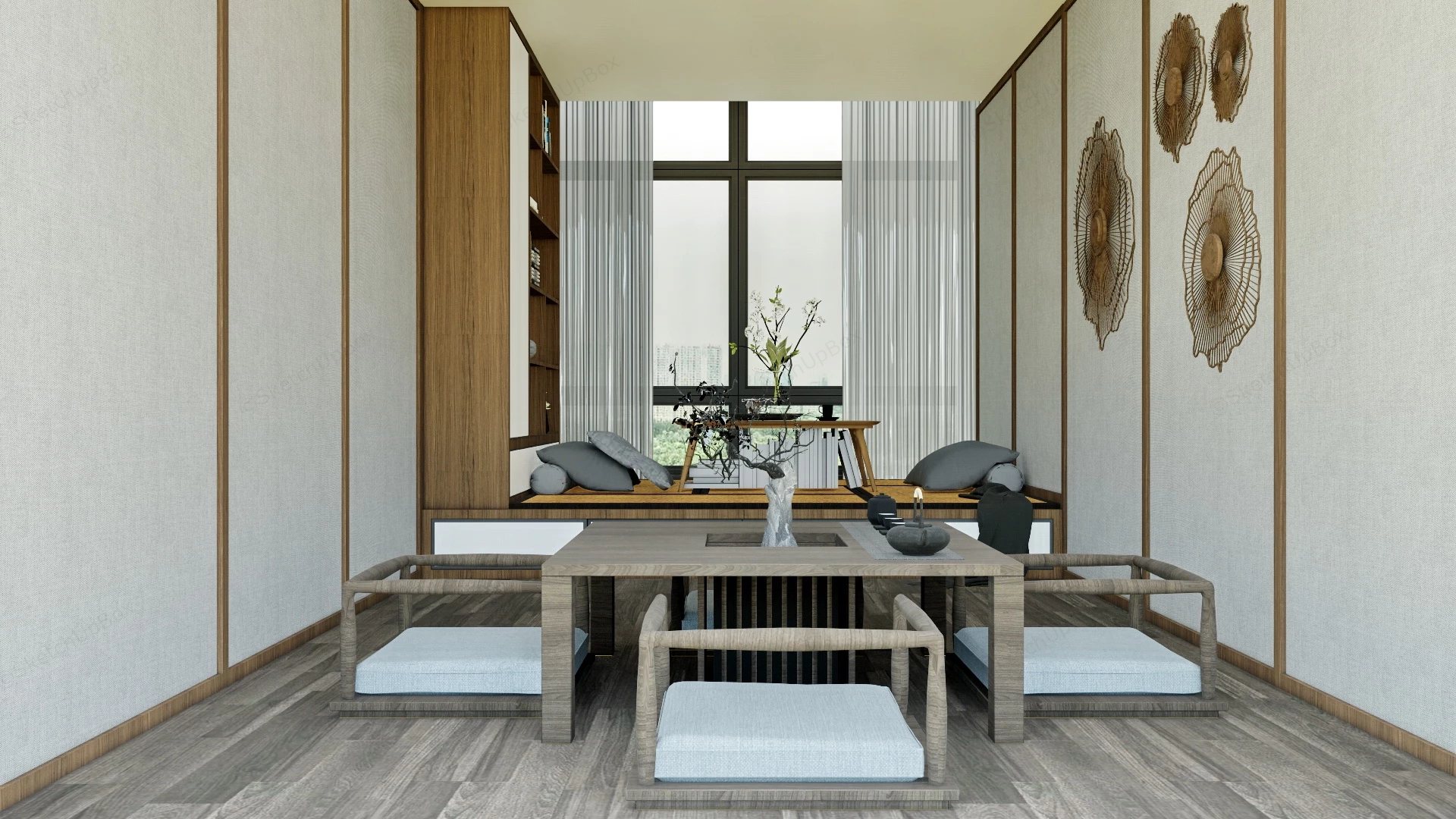 Tatami Reading Nook sketchup model preview - SketchupBox