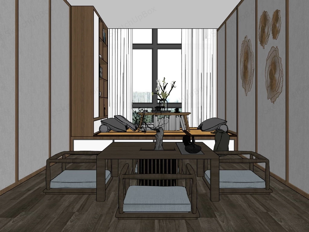 Tatami Reading Nook sketchup model preview - SketchupBox