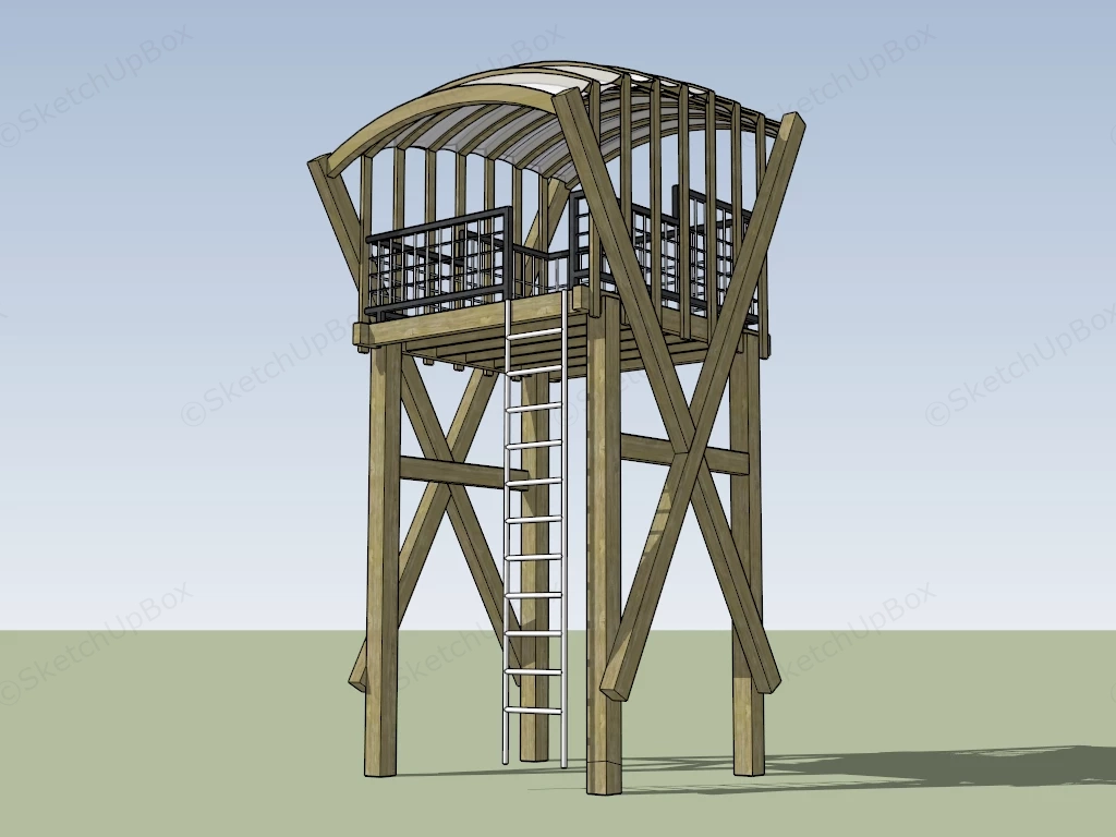 Beach Watch Tower sketchup model preview - SketchupBox