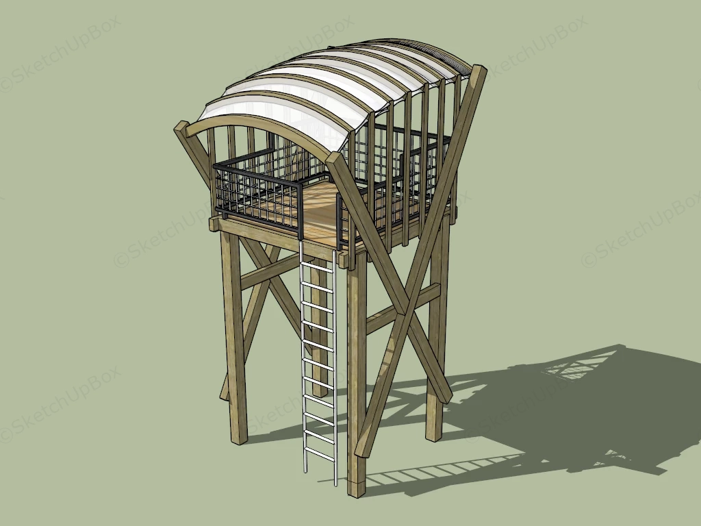 Beach Watch Tower sketchup model preview - SketchupBox