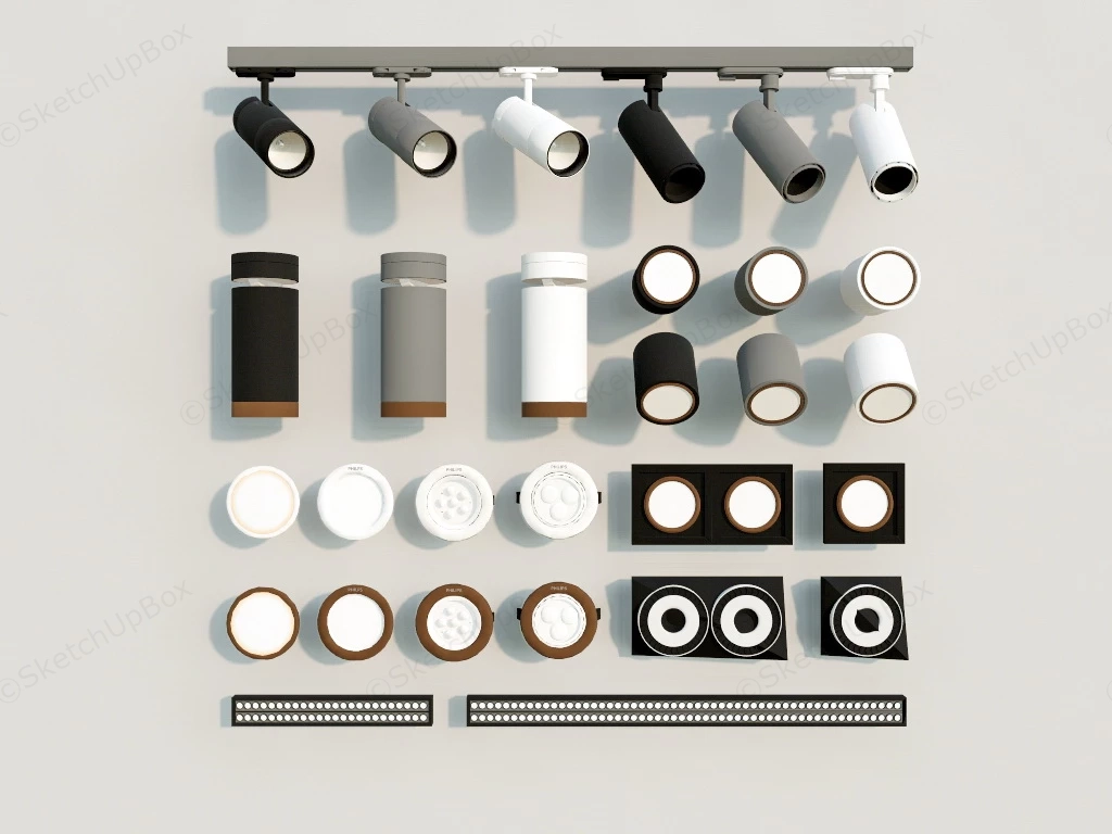 Downlights And Spotlights sketchup model preview - SketchupBox