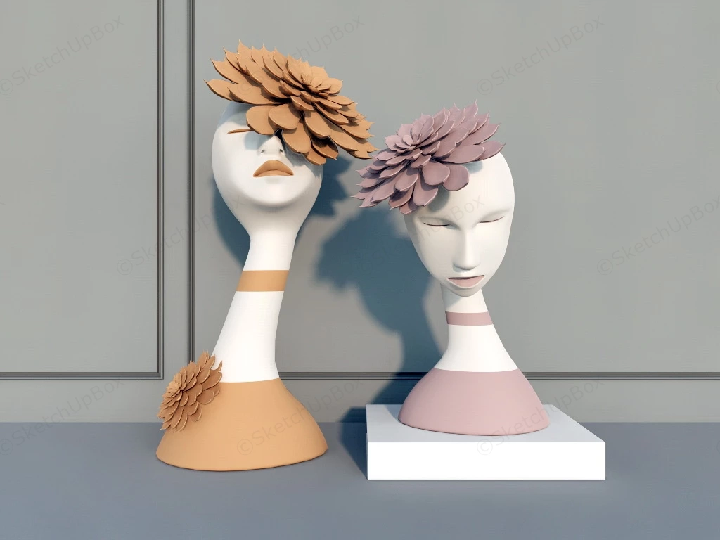 Abstract Woman Statue sketchup model preview - SketchupBox
