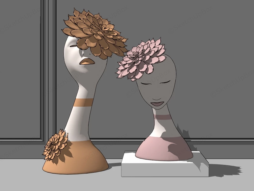 Abstract Woman Statue sketchup model preview - SketchupBox