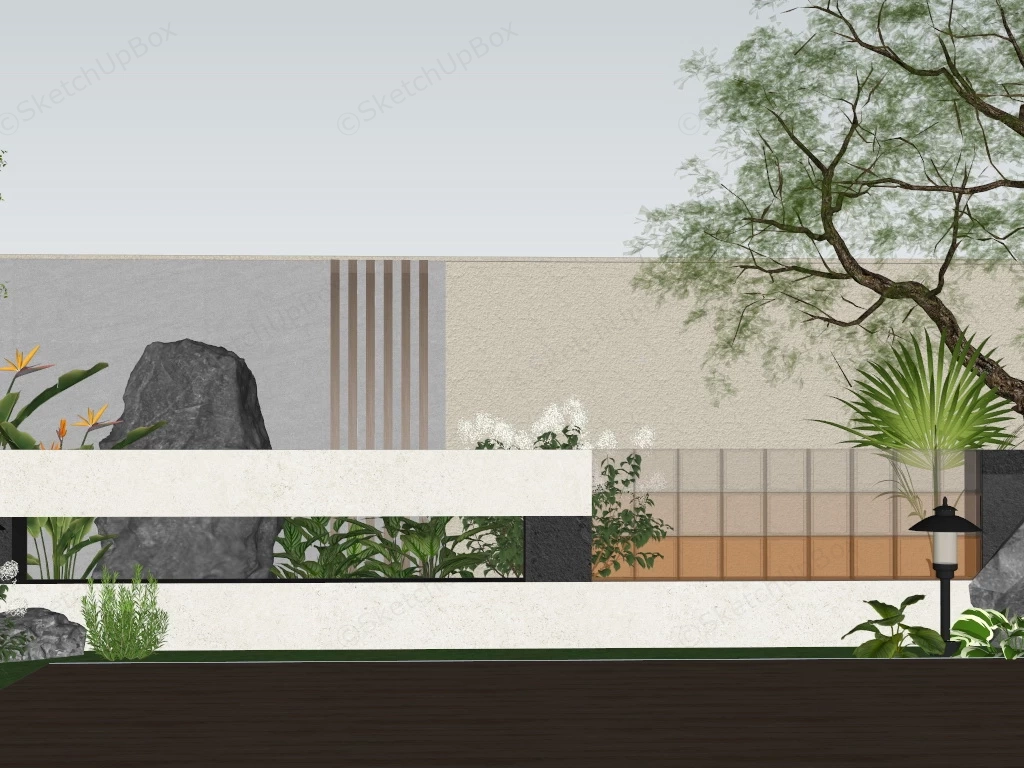 Outdoor Patio Wall Decor sketchup model preview - SketchupBox