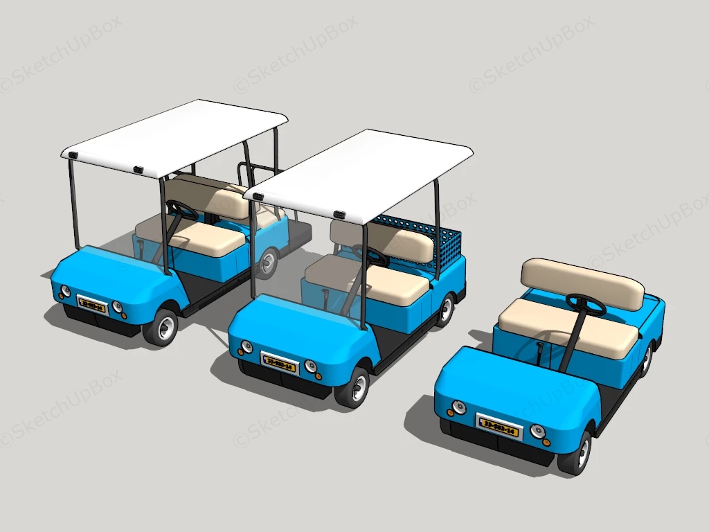 Electric Golf Carts sketchup model preview - SketchupBox