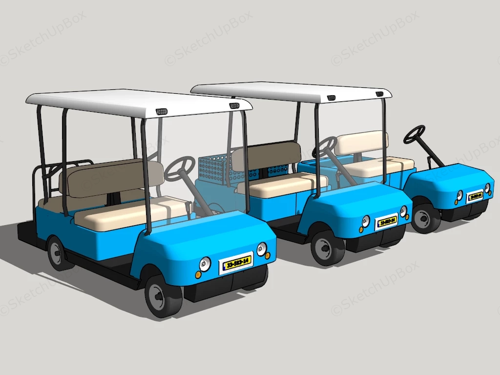 Electric Golf Carts sketchup model preview - SketchupBox