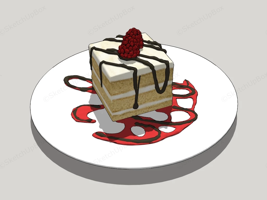 Raspberry Jam Cake sketchup model preview - SketchupBox