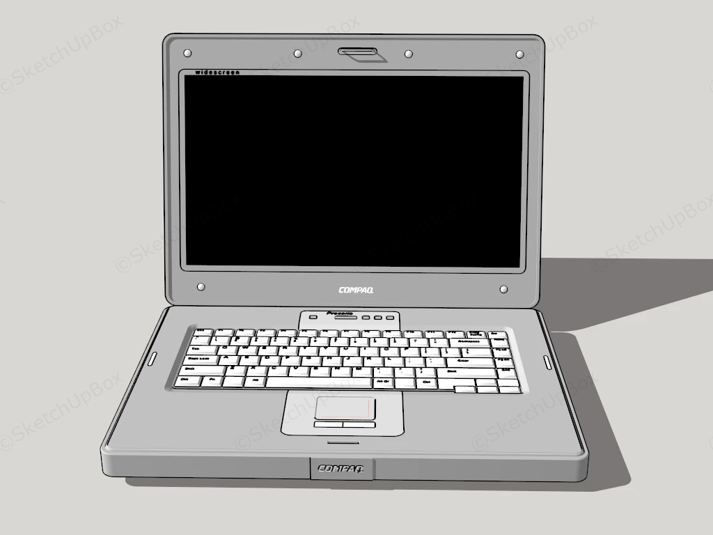 Old Compaq Laptop sketchup model preview - SketchupBox