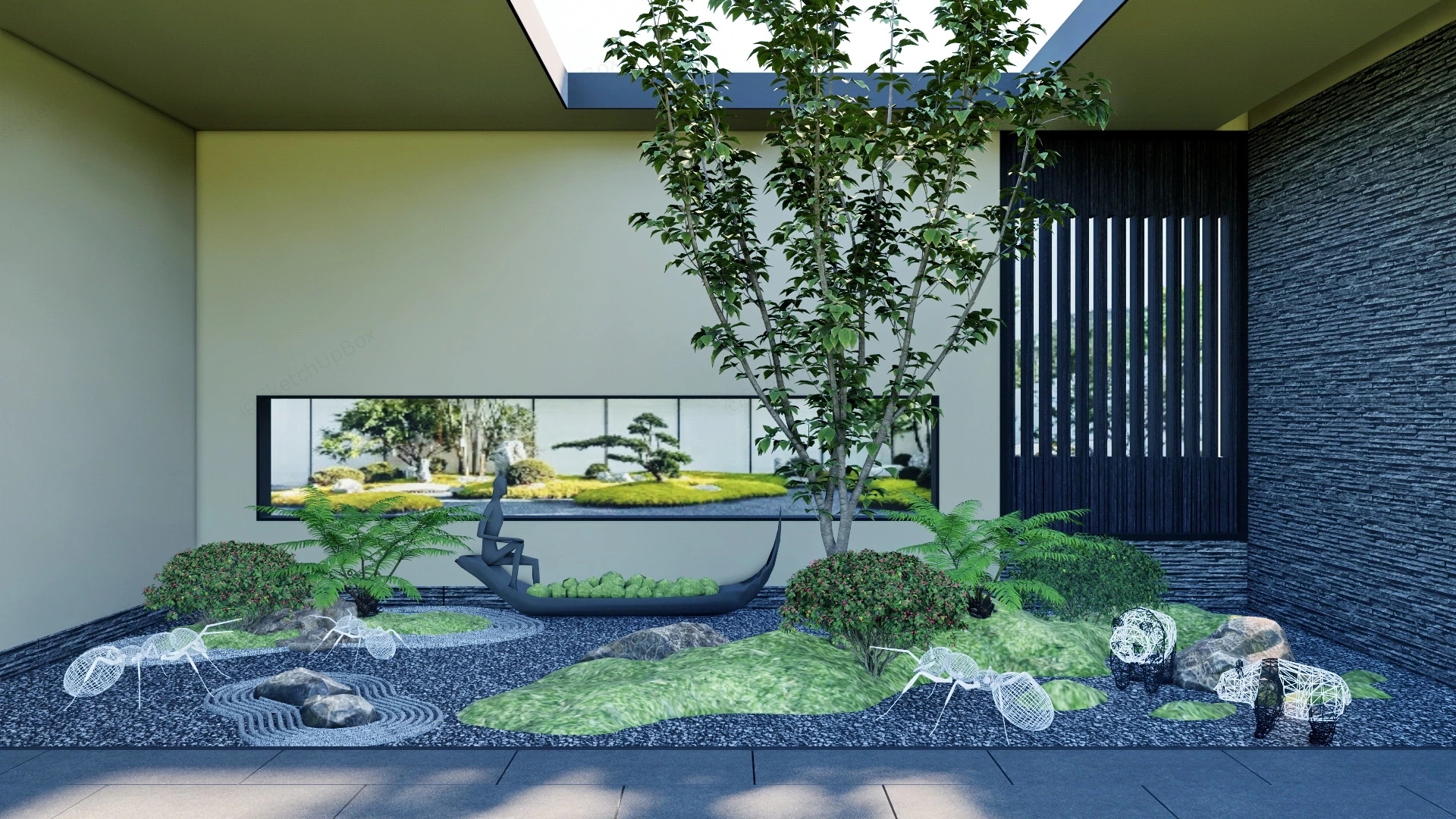 Indoor Garden Room Design sketchup model preview - SketchupBox