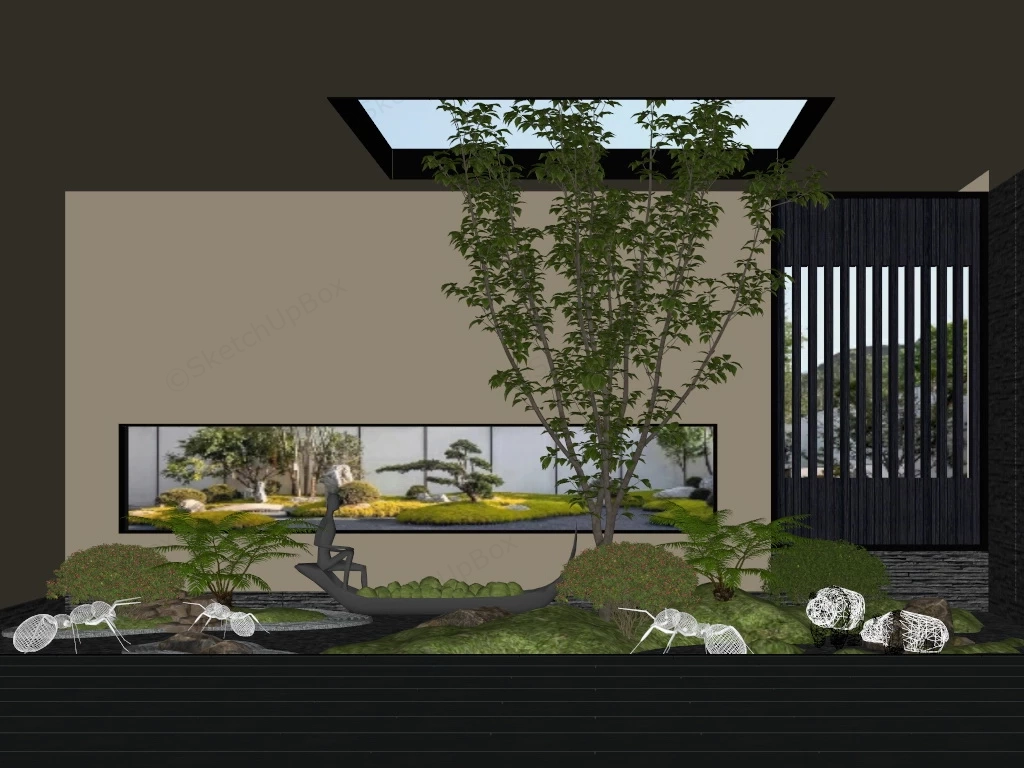 Indoor Garden Room Design sketchup model preview - SketchupBox