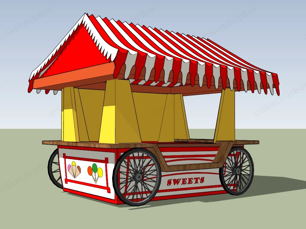 Ice Cream Cart sketchup model preview - SketchupBox