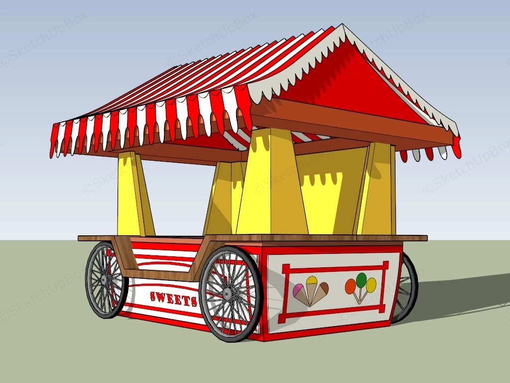 Ice Cream Cart sketchup model preview - SketchupBox