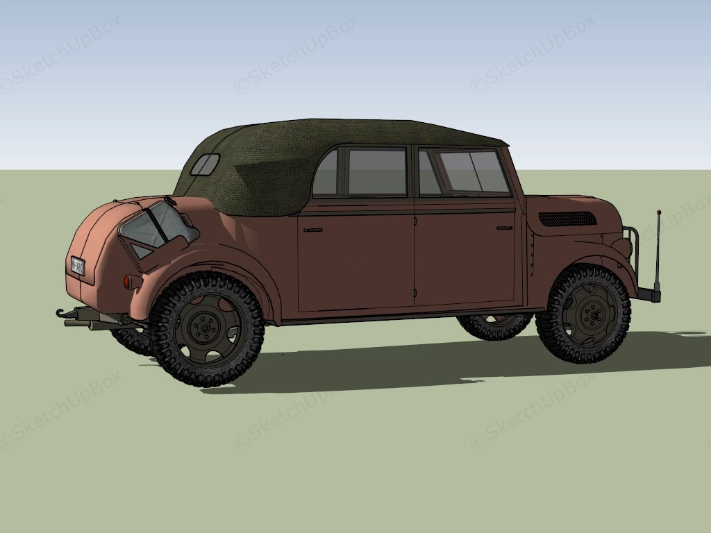Vintage Sedan Car sketchup model preview - SketchupBox