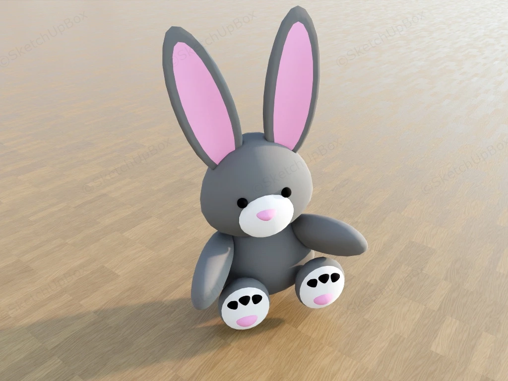 Stuffed Bunny Toy sketchup model preview - SketchupBox
