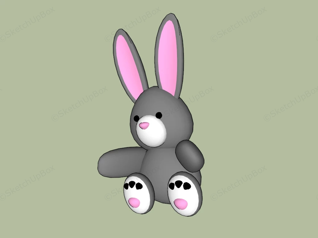 Stuffed Bunny Toy sketchup model preview - SketchupBox