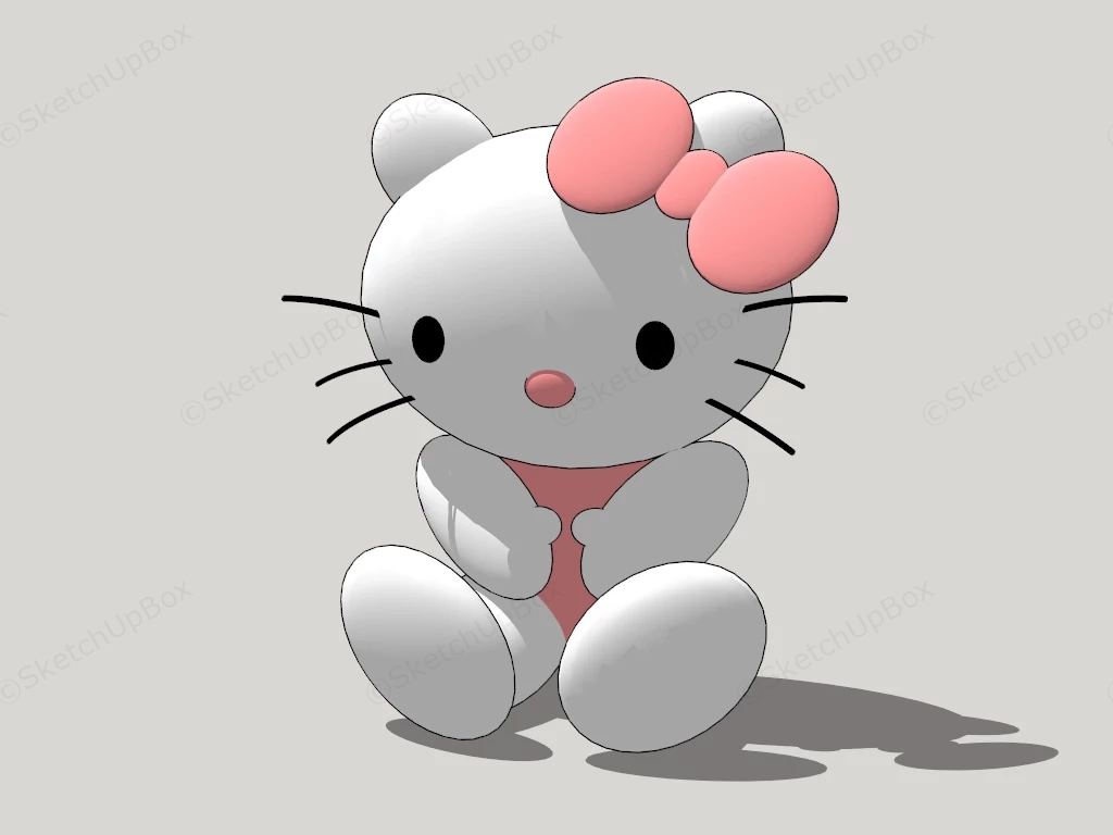 Hello Kitty Soft Toy sketchup model preview - SketchupBox